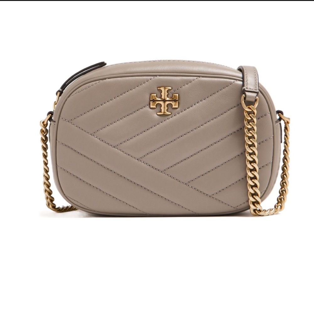 Tory Burch Beige Chevron Crossbody Bag